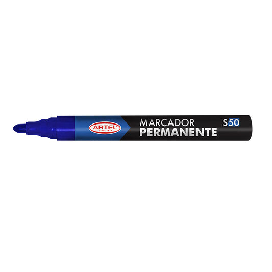 Marcador Permanente Punta Redonda Azul Artel