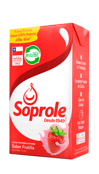 Leche Soprole Frutilla 1L