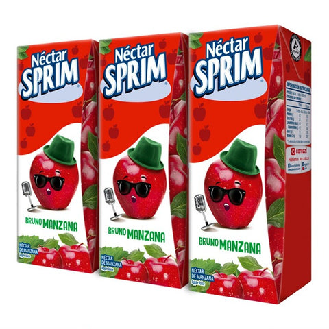 Jugo Sprim Manzana 190 ml pack 3 unid