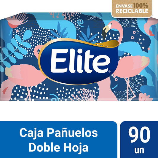 Pañuelos Facial Elite Doble Hoja Individual 90 un