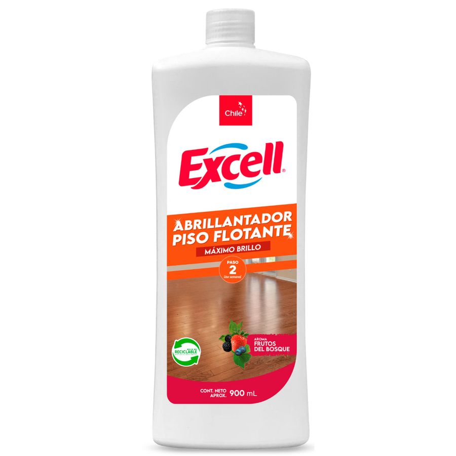 Abrillantador Piso Flotante Frutos de Bosque Excell 900 ml.