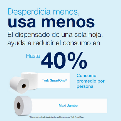 Papel Higiénico Universal SmartOne Tork D/H 8x225 mt