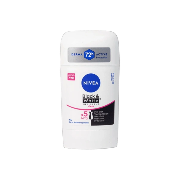 Desodorante en barra Nivea clear black white 50 ml