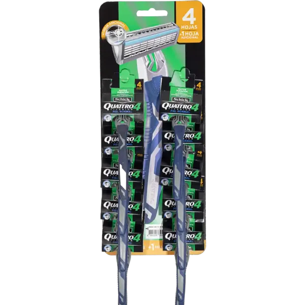 Máquina de afeitar desechable quattro Schick men