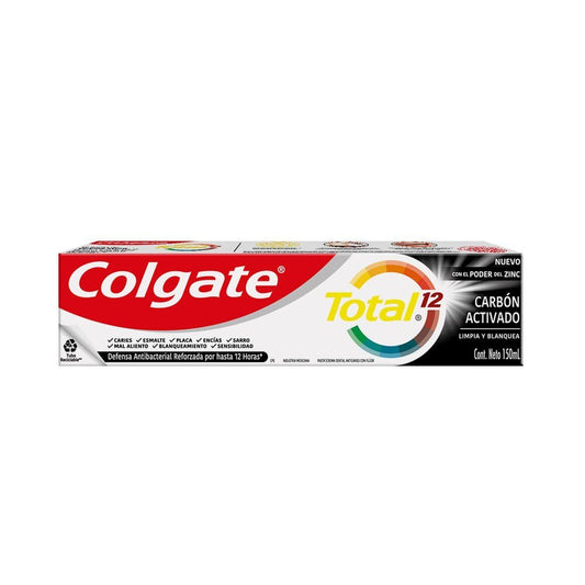 Pasta Dental Colgate Total 12 Carbon Activado 150ml
