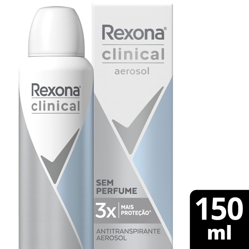 Desodorante en aerosol Rexona clinical sin perfume 150 ml