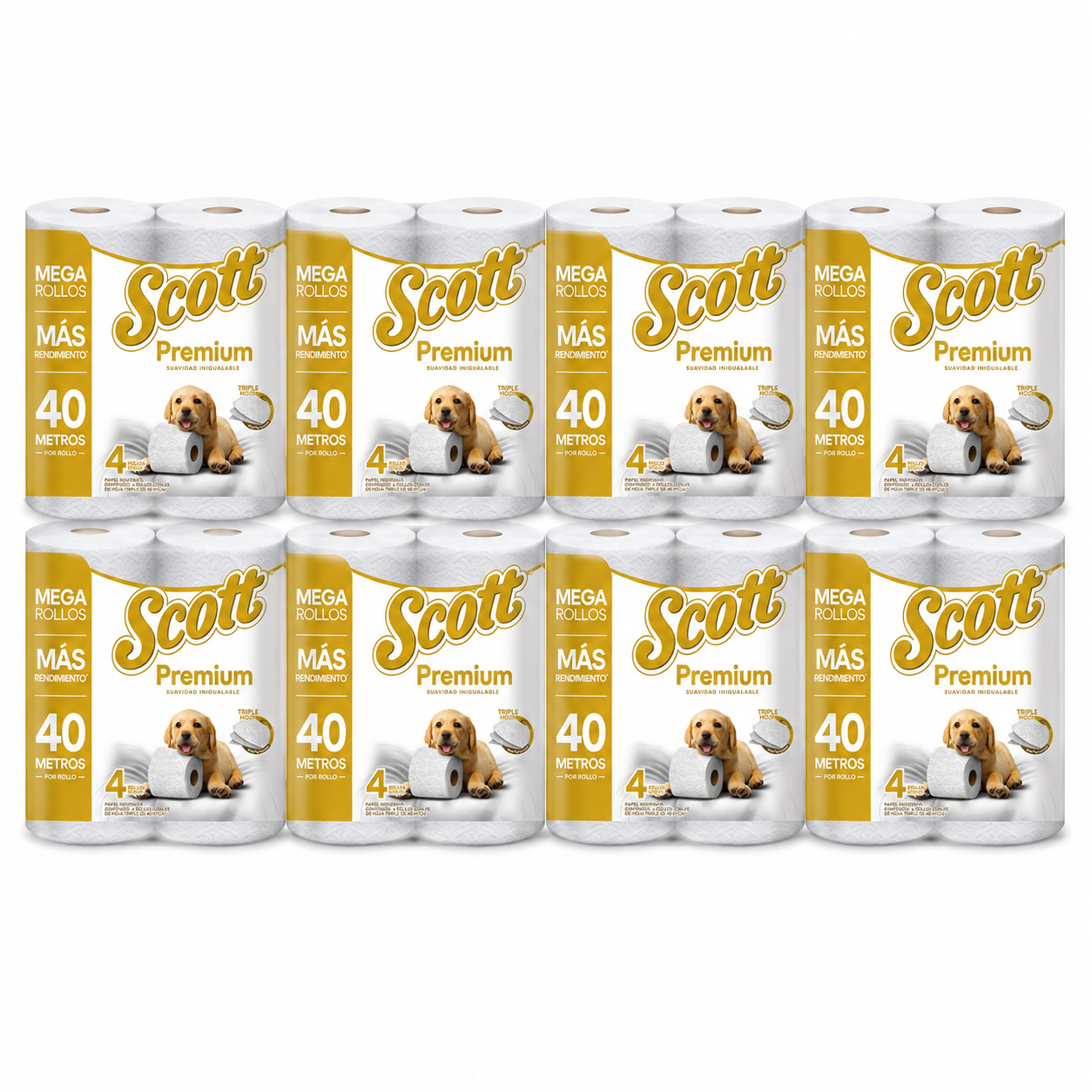 Papel higienico Triple Hoja 4x40 Scott - 24 rollos