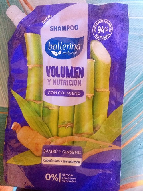 Shampoo Ballerina Volumen Bambu y Ginseng 750 ml