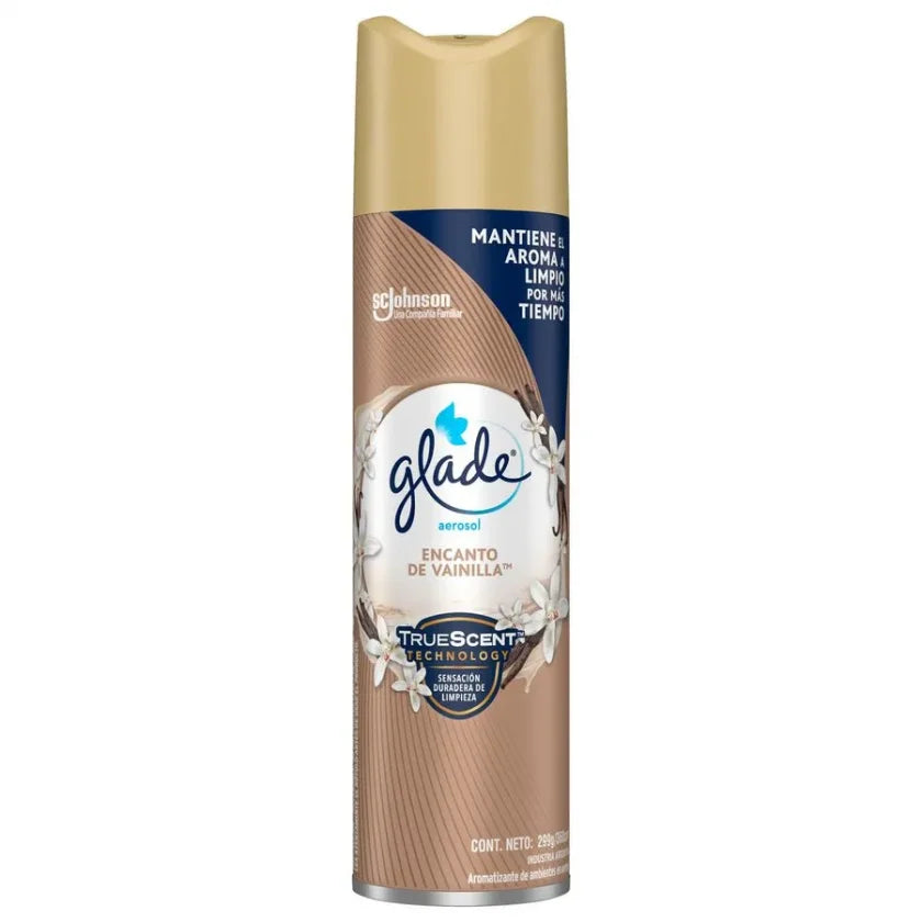 Desodorante ambiental Glade Encanto de Vainilla en aerosol 360 ml