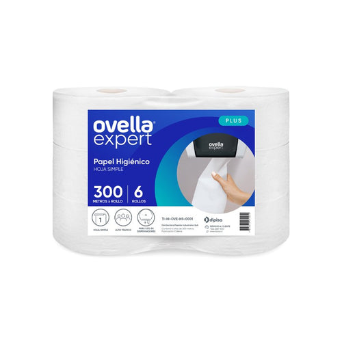 Papel Higiénico Industrial HS 6x300 Ovella