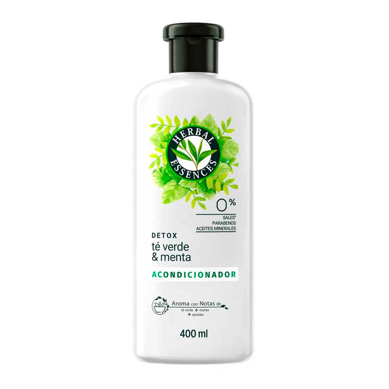 Acondicionador Herbal Essences Detox té verde y menta 400 ml