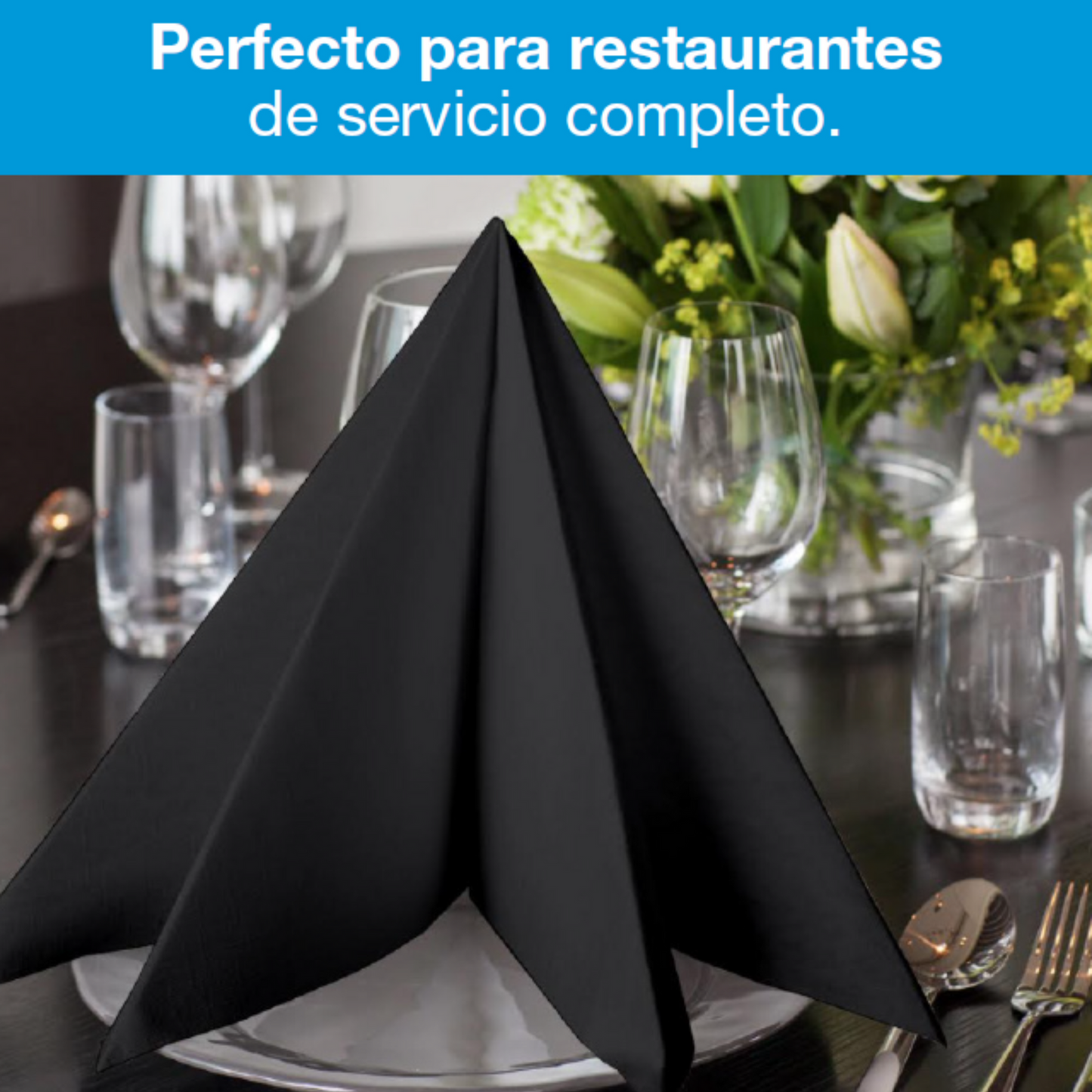 Servilleta Tork Linstyle Negra 12X50 (39X39)