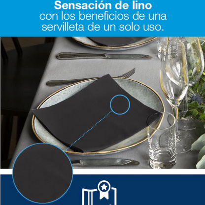 Servilleta Tork Linstyle Negra 12X50 (39X39)