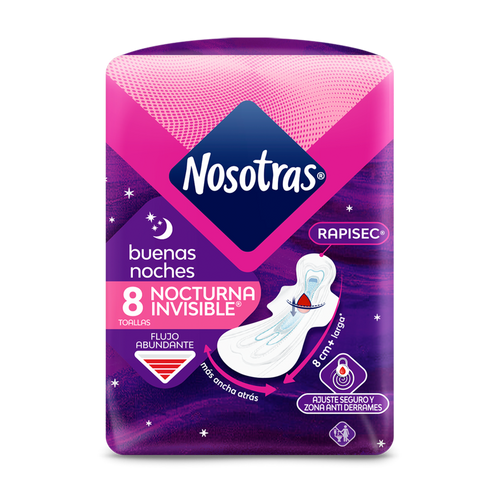 Toallas higiénicas Nosotras nocturna ultra delgada 8 unidades