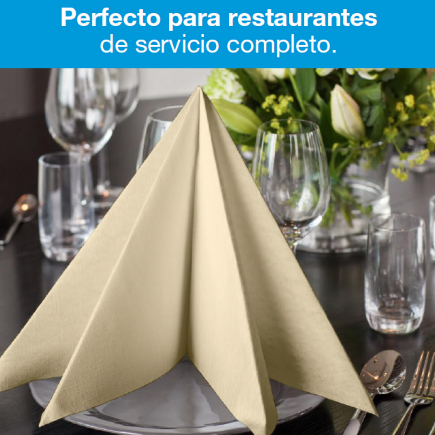 Servilleta Tork Linstyle Crema 12X50 (39X39)