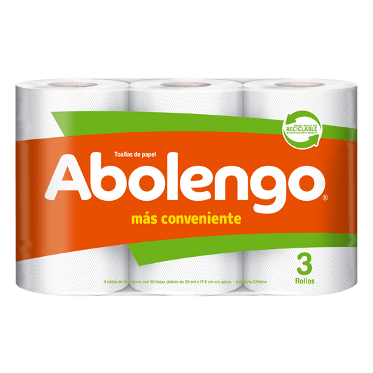 Paquete Toalla de Papel Abolengo Mini 3x10 mts