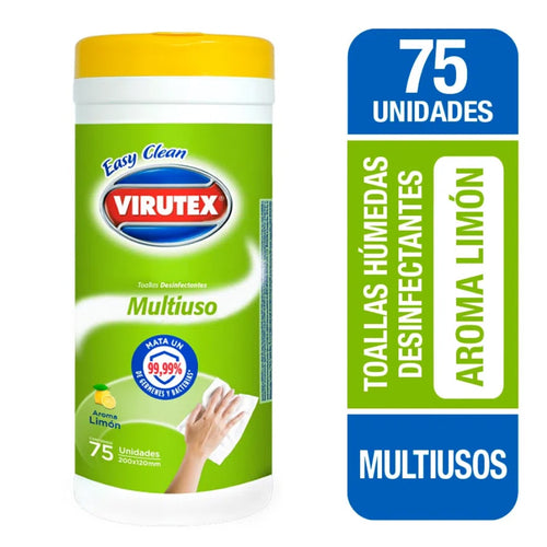 Toallas Desinfectantes Multiuso Virutex Tarro 75 unid.