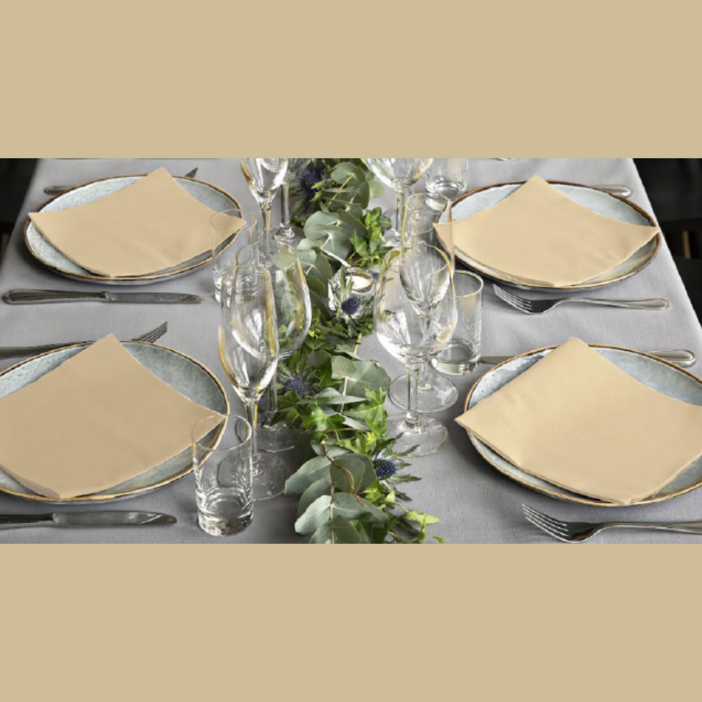 Servilleta Tork Linstyle Crema 12X50 (39X39)