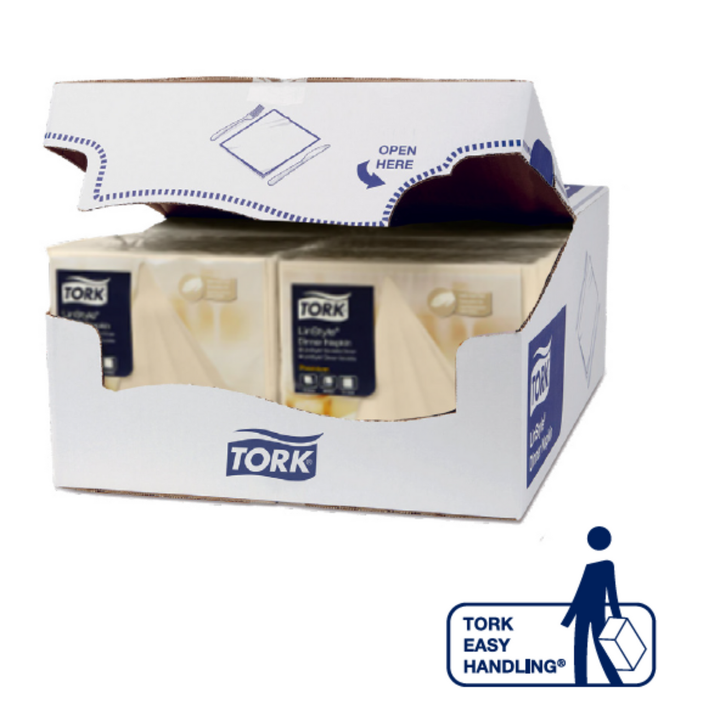 Servilleta Tork Linstyle Crema 12X50 (39X39)