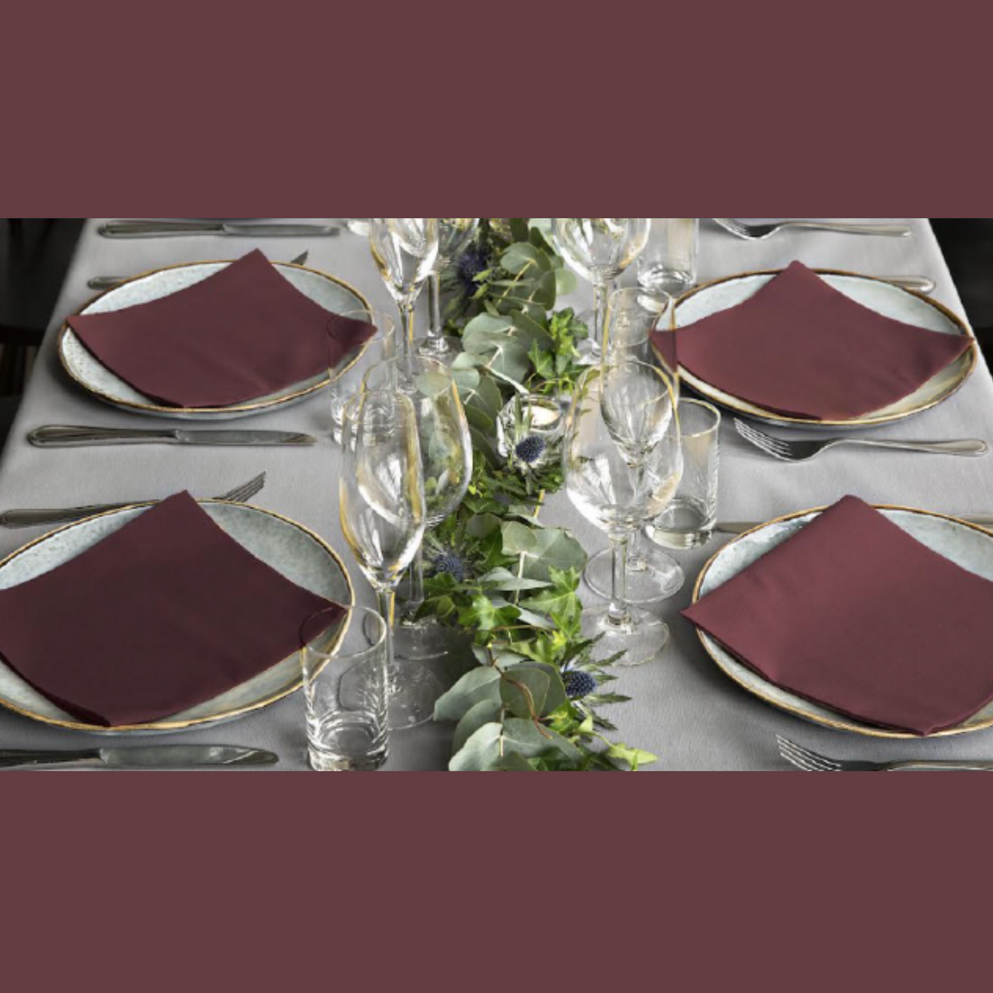 Servilleta Tork Linstyle Burdeo 12X50 (39X39)