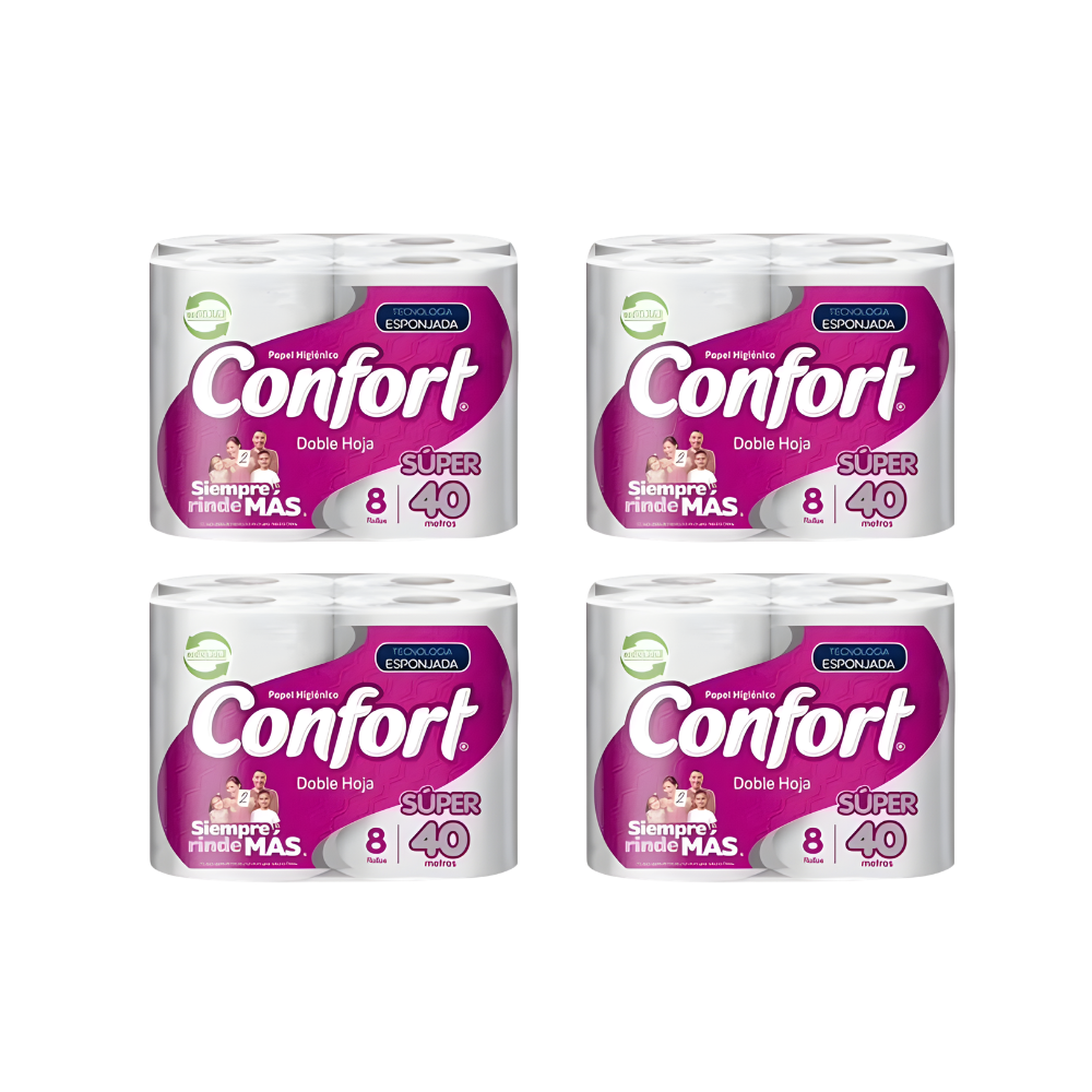 Manga Papel Higienico Confort 8x40 mts 32 rollos