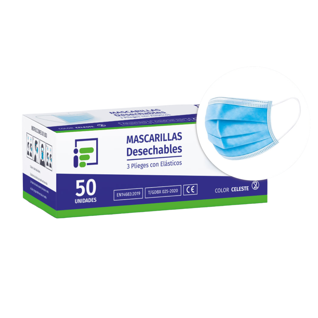 Mascarilla Triple Pliegue - Foodis
