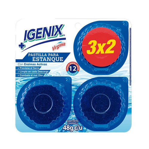 Pastillas para estanque de inodoro Igenix pack 3x2