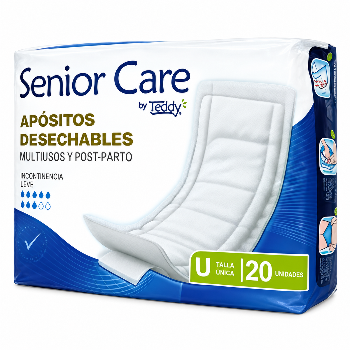 Apósitos Teddy Senior Care Talla Única 20 Unidades