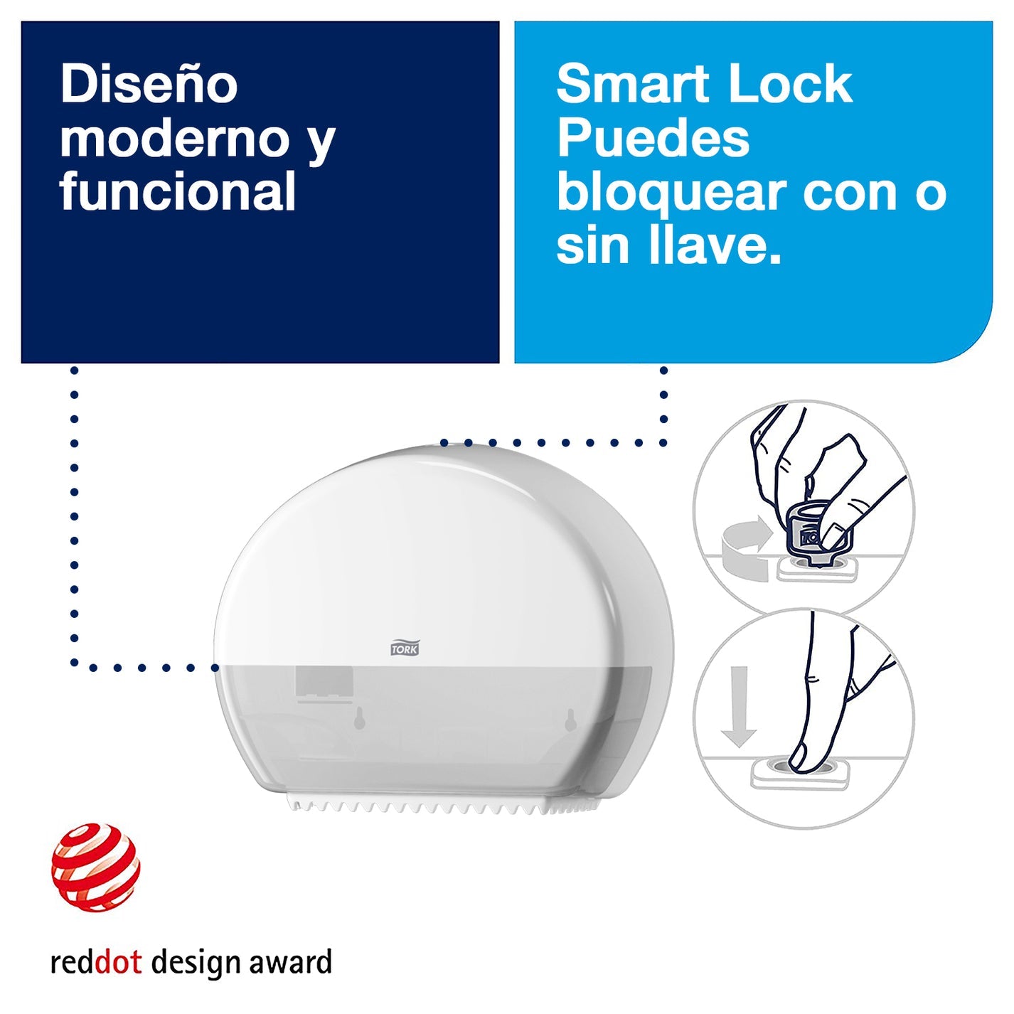 Disp. Higienico Tork Elevation Mini Blanco