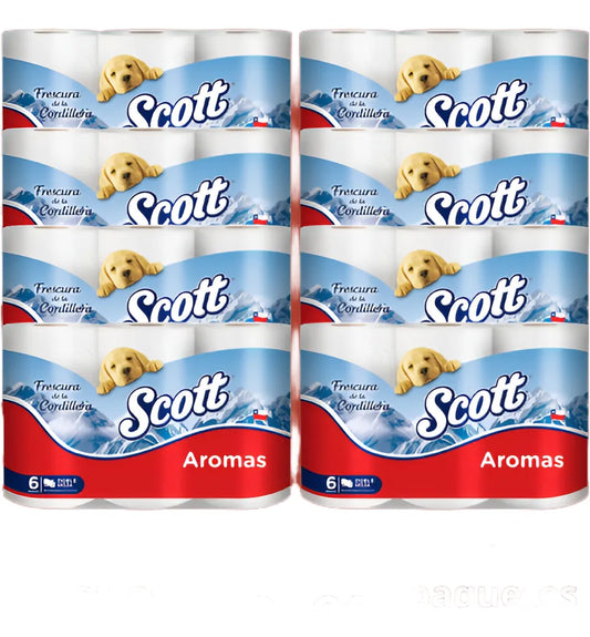 Manga Papel higienico Scott Aromas 6x22 mts 48 rollos