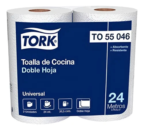 Paquete Toalla de Papel Doble Hoja 2x24 mts Tork