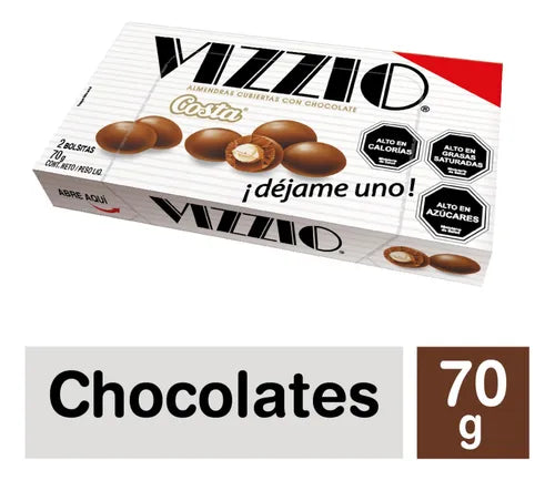Chocolate con Almendra Vizzio Costa 70 gr