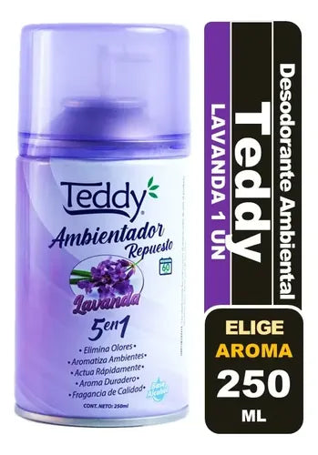 Desodorante ambiental Teddy automático repuesto lavanda 250 ml