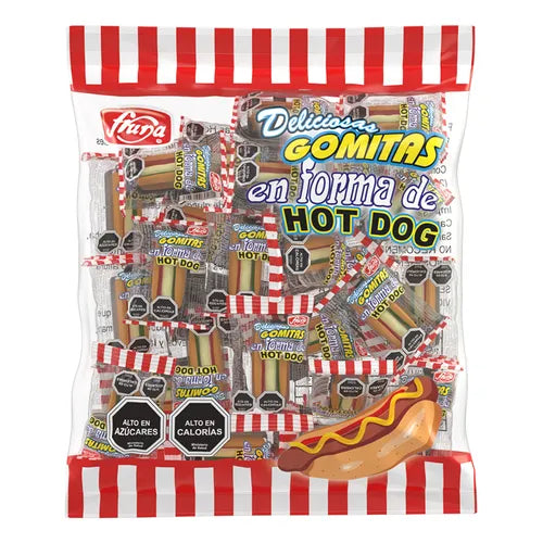 Gomitas en Forma de Hot Dog Fruna 360 gr