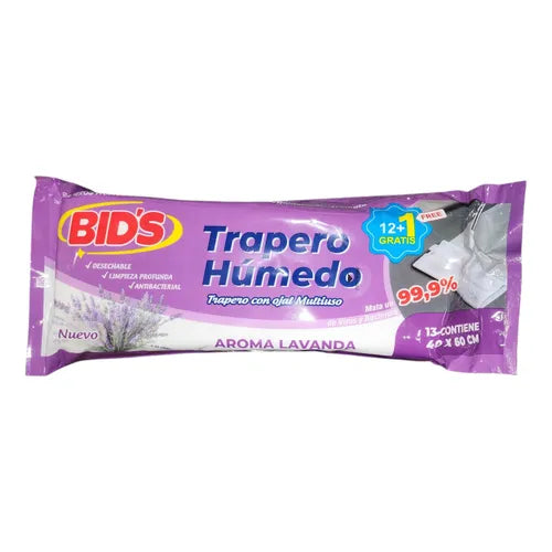 Trapero Humedo de Multipiso Lavanda Bids 13 unid.