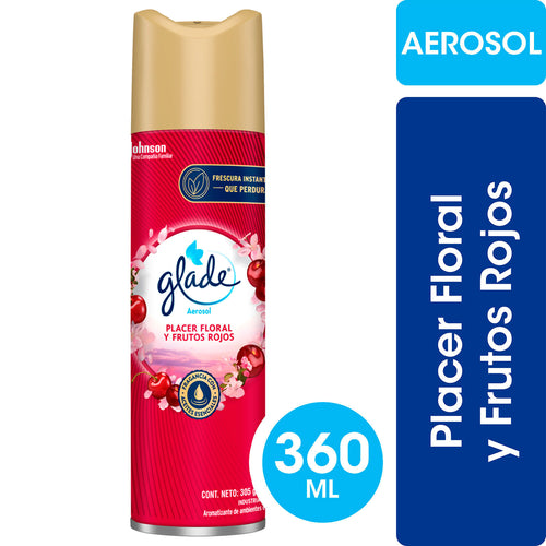 Aromatizante ambiental Glade Placer Floral en aerosol 360 cc