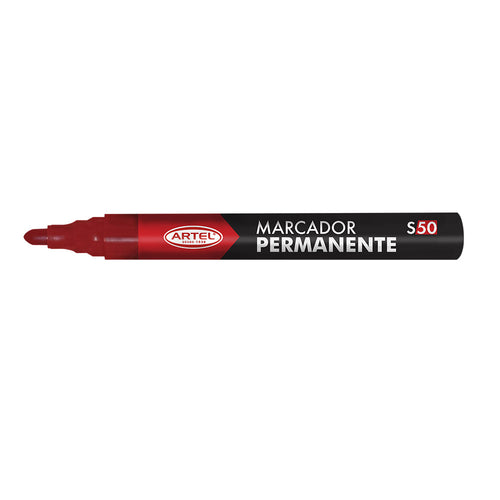 Marcador Permanente Punta Redonda Rojo Artel