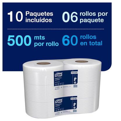 Papel Higiénico Jumbo Tork Universal H/S 6x500 mt