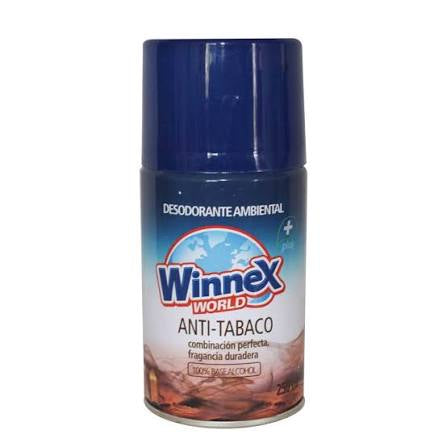 Desodorante ambiental Winnex automático repuesto antitabaco 250 ml