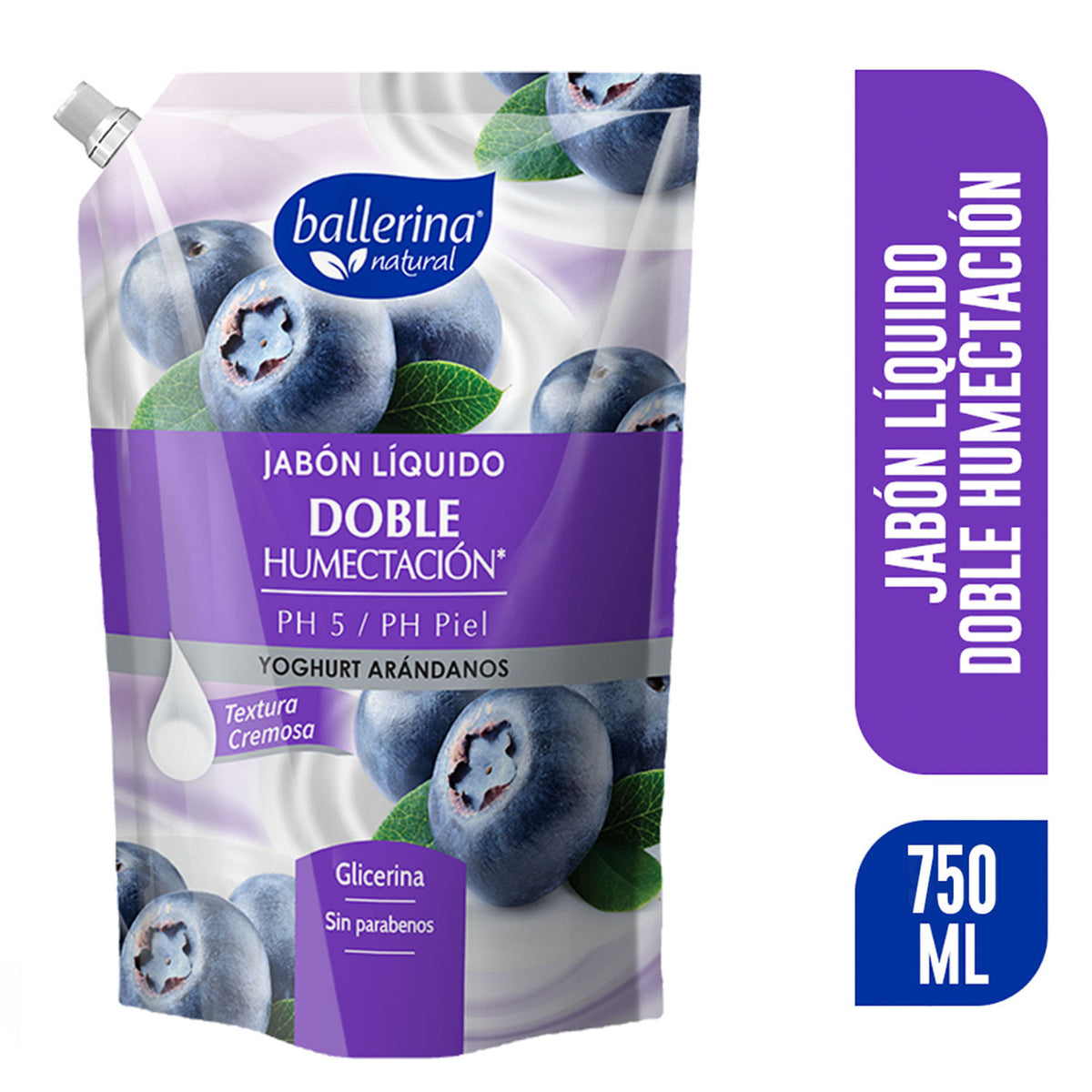 Jabón Liquido Ballerina Yogurth Arandanos 750 ml