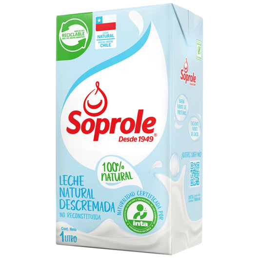 Leche Descremada Soprole 1 Ltr