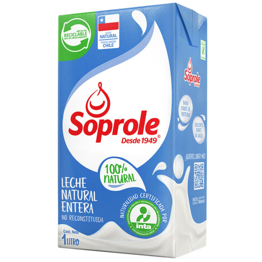 Leche entera Soprole 1L