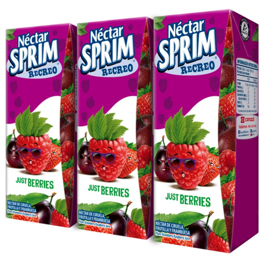 Jugo Sprim Berries 190 ml pack 3 unid