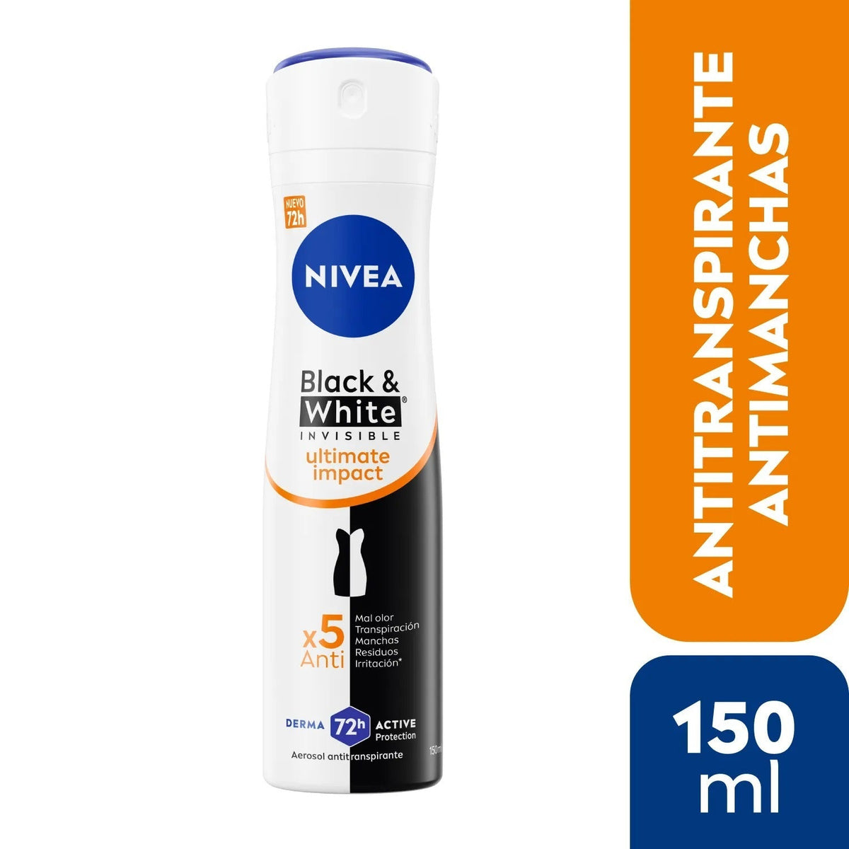 Desodorante en aerosol Nivea black white ultimate 150 ml