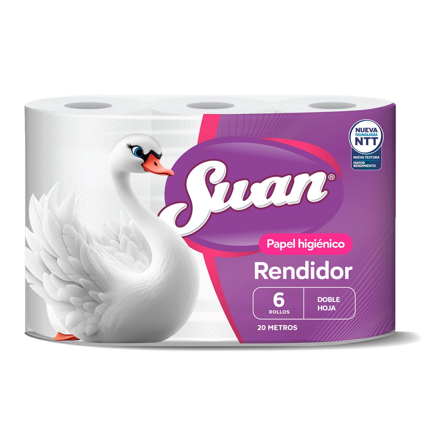 Paquete Papel Higienico Swan 6x20 mts