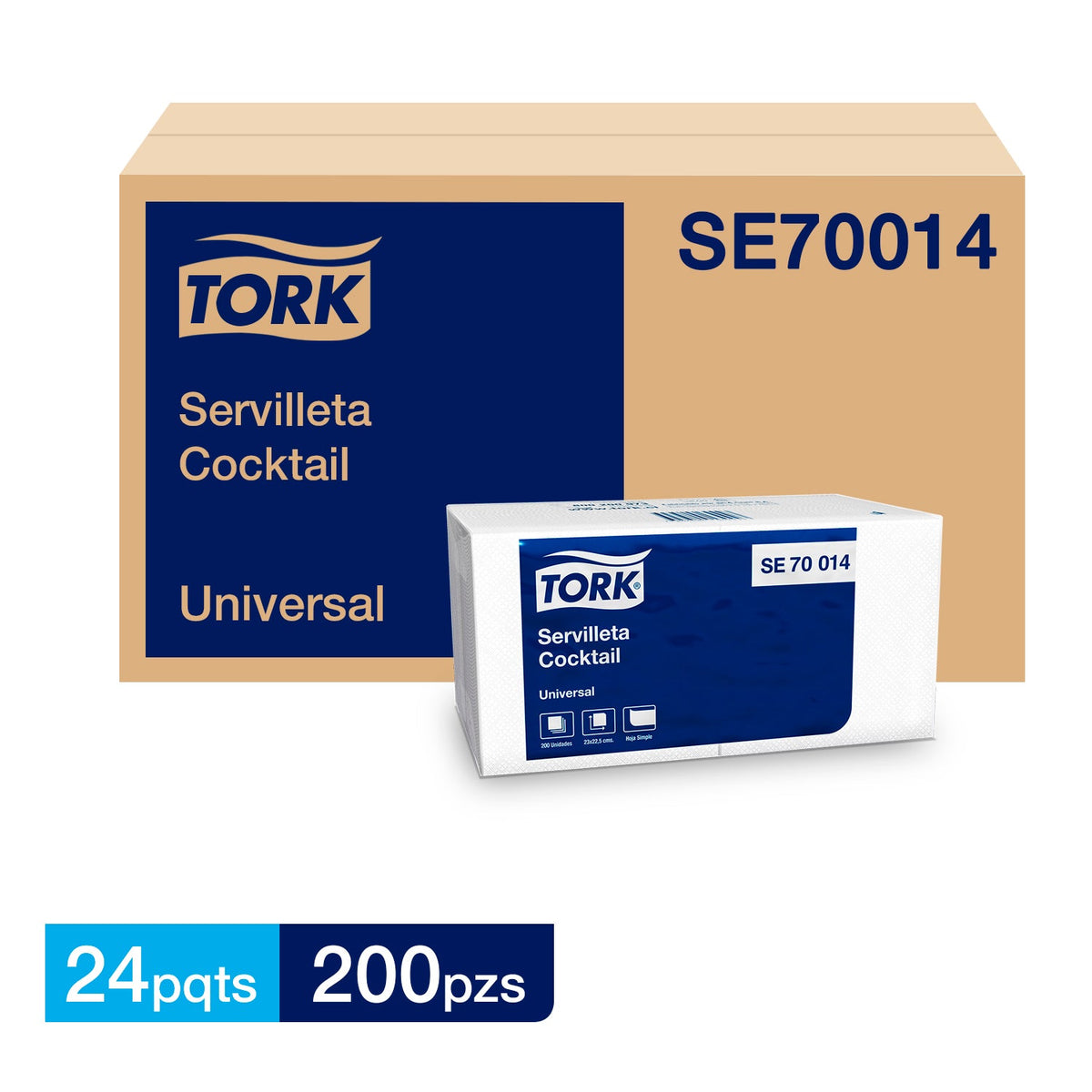 Servilleta Cocktail Tork 24X200 Hjs