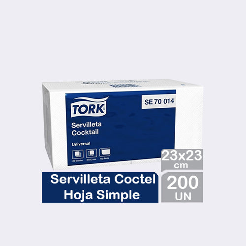 Servilleta Cocktail Tork 200 Unid.