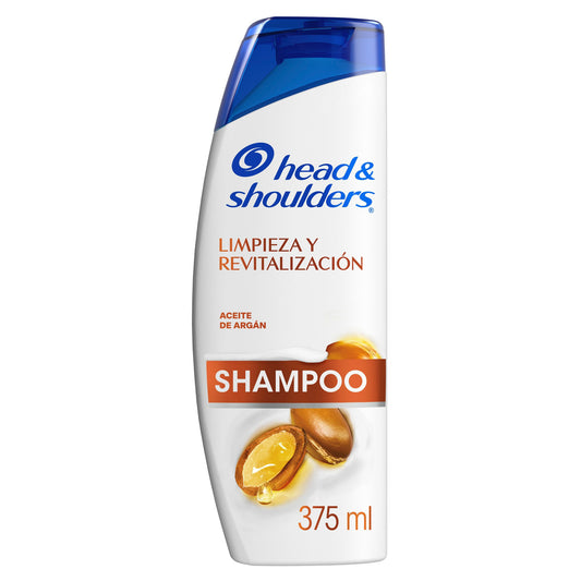 Shampoo Head & Shoulders Limpieza y Revitalizacion Aceite Aragan 375 ml