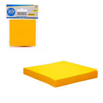 Nota Adhesiva Naranjo Neon 76x76 mm 100 hojas