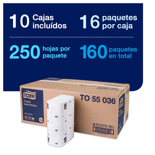 Toalla Interfoliada Tork H.Simple 16X250
